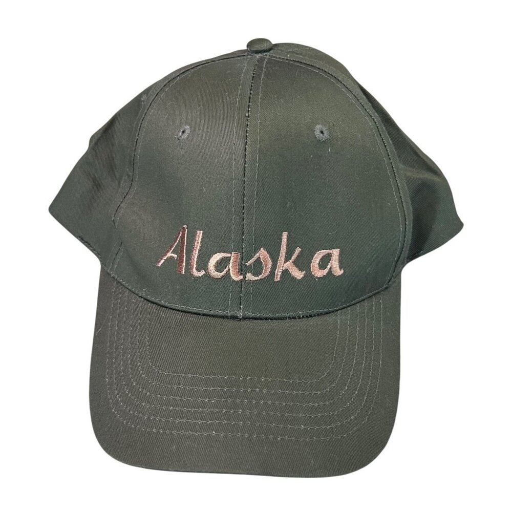 Alaska Rugged Wear Adjustable Snapback Baseball Cap Green With Embroidery